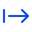 arrow, from, left 