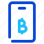 bitcoin, smartphone, phone, mobile, cryptocurrency 