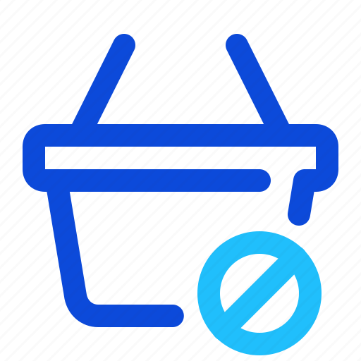 Basket, shopping, deny, empty, ecommerce icon - Download on Iconfinder