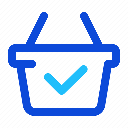 Basket, shopping, ecommerce, checkmark, done icon - Download on Iconfinder