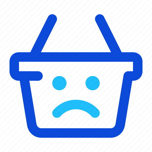 Basket, shopping, sad, store, ecommerce icon - Download on Iconfinder