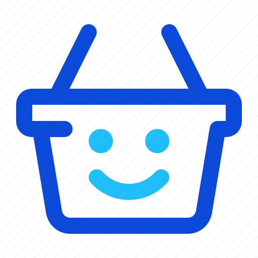 Basket, shopping, shop, happy icon - Download on Iconfinder