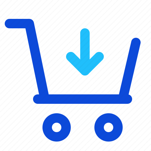 Shopping, cart, arrow, down, add icon - Download on Iconfinder