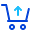 shopping, cart, arrow, up, remove 