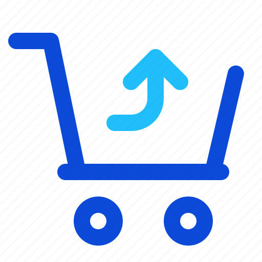Shopping, cart, arrow, upload icon - Download on Iconfinder