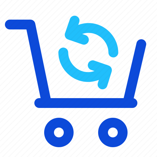 Shopping, cart, refresh, sync, update icon - Download on Iconfinder