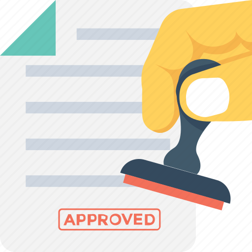Attested, authorized, contract, document, stamp icon - Download on Iconfinder