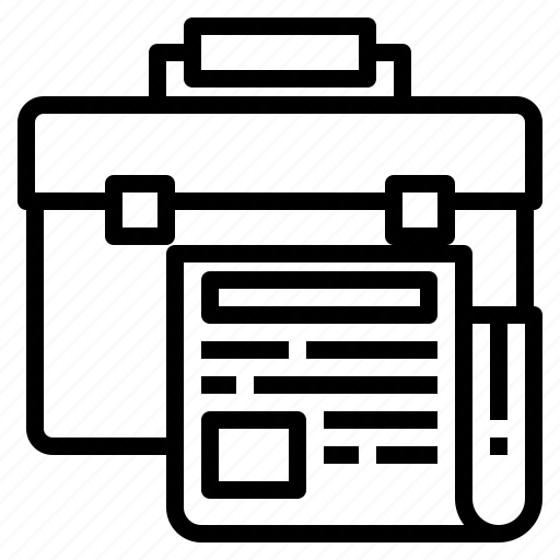Briefcase, newspaper icon - Download on Iconfinder