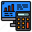 calculator, chart, graph, monitor 