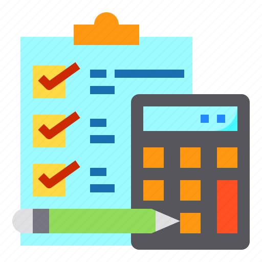 Accounting, calculator, checklist, pen icon - Download on Iconfinder