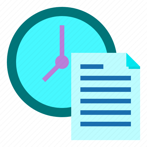 Clock, file, paper, time icon - Download on Iconfinder