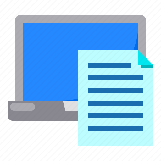File, laptop, paper, text icon - Download on Iconfinder