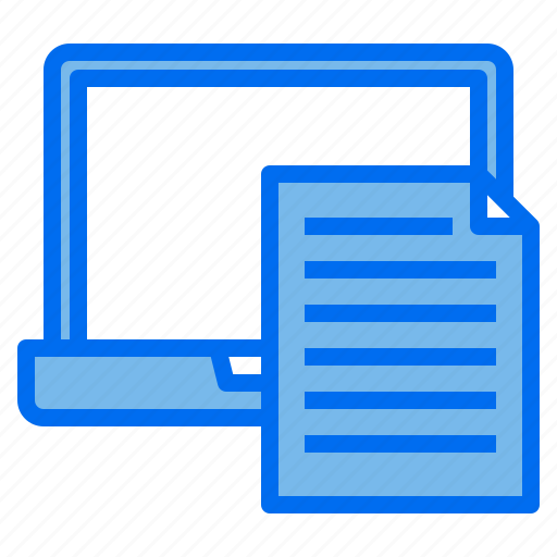 File, laptop, paper, text icon - Download on Iconfinder