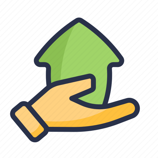 Hand, business, house, sell, property icon - Download on Iconfinder