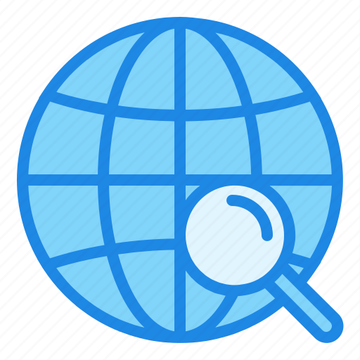 Search, magnifying, world, find, internet, magnifier, globe icon - Download on Iconfinder