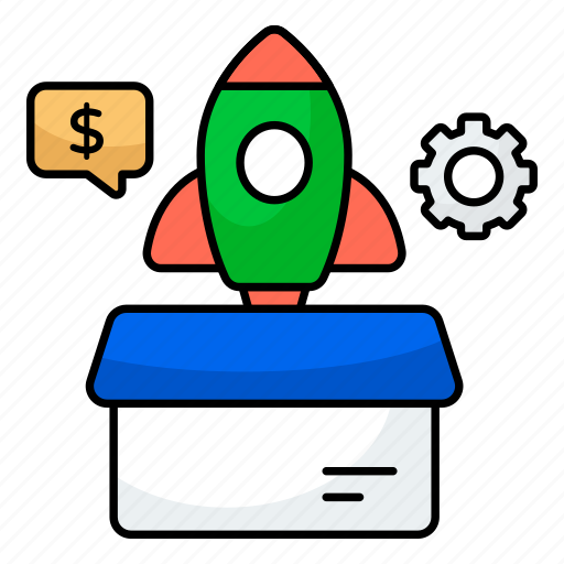 Launch box, startup, commencement, initiation, launch product icon - Download on Iconfinder