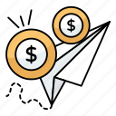 paper plane, folding paper, communication, send message, financial message