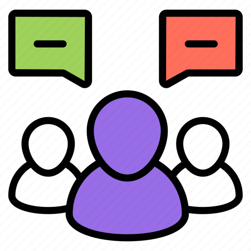 Team discussion, negotiation, chatting, communication, conversation icon - Download on Iconfinder
