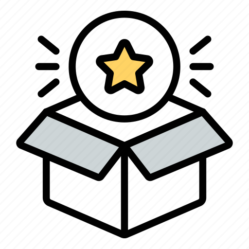 Star box, parcel, package, carton, cardboard icon - Download on Iconfinder