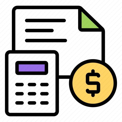Budget accounting, budget calculation, budget planning, document, calculator icon - Download on Iconfinder