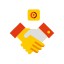 a, handshake, icon, for, partnerships, or, agreements 