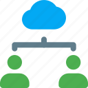two, people, business, cloud