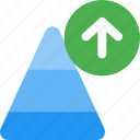 pyramid, business, direction, arrow