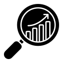 analytics, analysis, research, search, graph, chart, magnifying glass