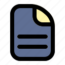 icon, line, document, file