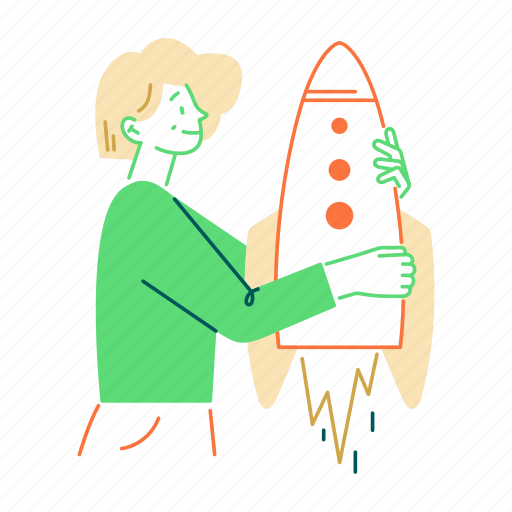 Launches, rocket, spaceship, space, launch, planet, startup illustration - Download on Iconfinder