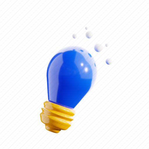 Idea, creative, lamp, light, bulb, business, corporate 3D illustration - Download on Iconfinder