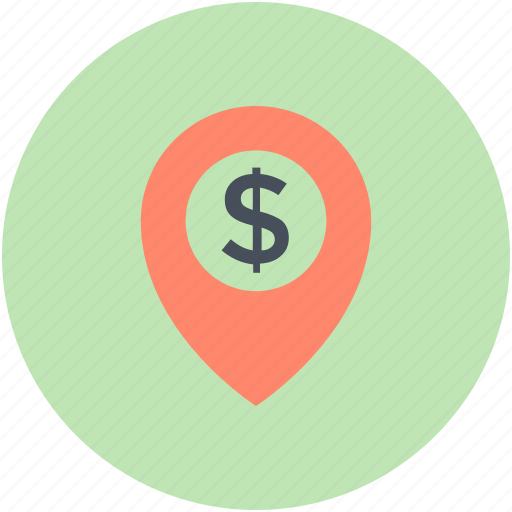 Bank location, bank location pin, location marker, map locator, map pointer icon - Download on Iconfinder