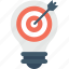 bulb, creativity, idea, marketing, target 