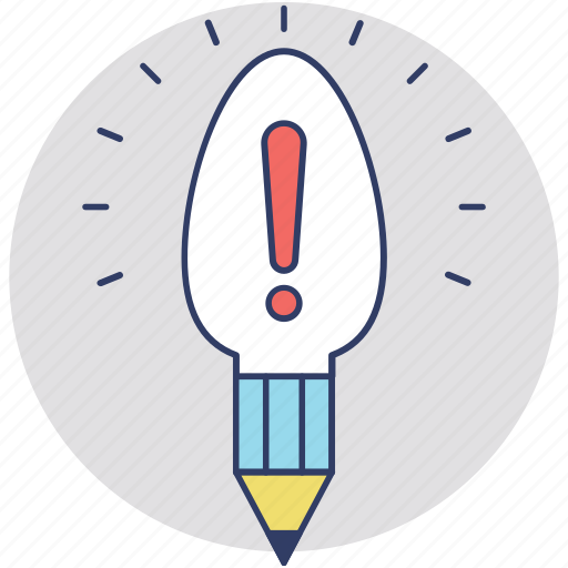 Bright ideas, bulb pencil, ideas inspiration, innovation, splash pencil icon - Download on Iconfinder