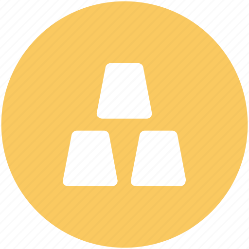Blocks, cubes, gold, gold bar, gold biscuits, gold bricks, gold ingot icon - Download on Iconfinder