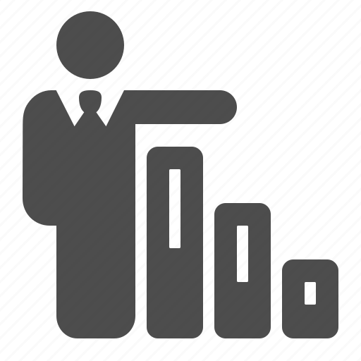 Business, businessman, chart, graph, man icon - Download on Iconfinder