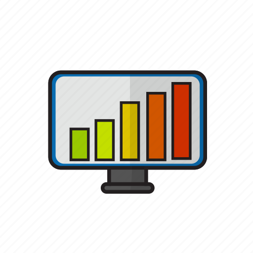 Blooming, business, chart, monitor icon - Download on Iconfinder