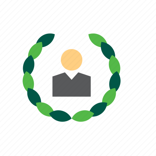Business, employee, man, month, people, worker, wreath icon - Download on Iconfinder