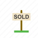 business, real estate, sign, sold