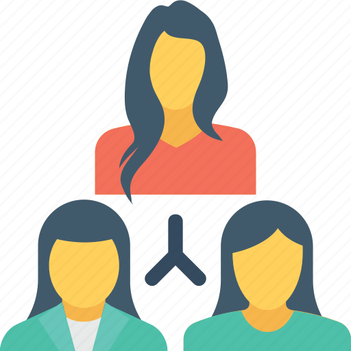 Businesswomen, leader, organization, team, teamwork icon - Download on Iconfinder