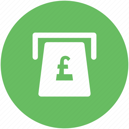 Atm, atm withdrawal, cash withdrawal, payment withdrawal, pound, transaction icon - Download on Iconfinder