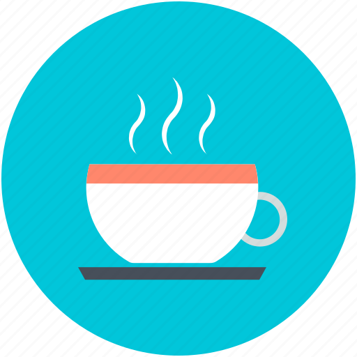 Cup with saucer, hot coffee, hot drink, hot tea, teacup icon - Download on Iconfinder