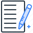 agreement, contract, document, file, note, write