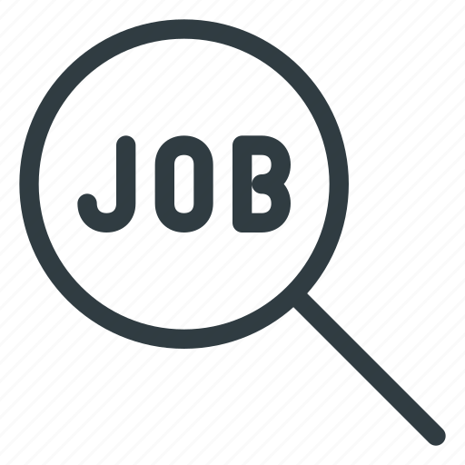 Career, glass, job, magnifying, search icon - Download on Iconfinder