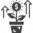 business, dollar, flower, growing, money, plant