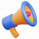 megaphone, bullhorn, loud speaker, promotion, advertising, marketing, announcement 