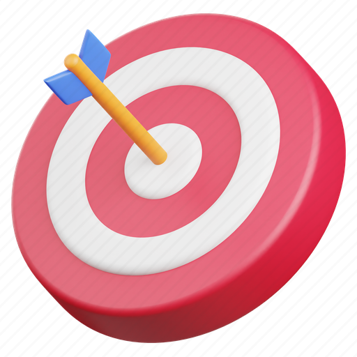 Target, goal, archer, arrow, dart, aim, bullseye 3D illustration - Download on Iconfinder