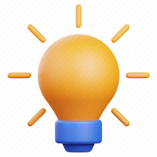 Bulb, lamp, light, lightbulb, idea, innovation, creative 3D illustration - Download on Iconfinder