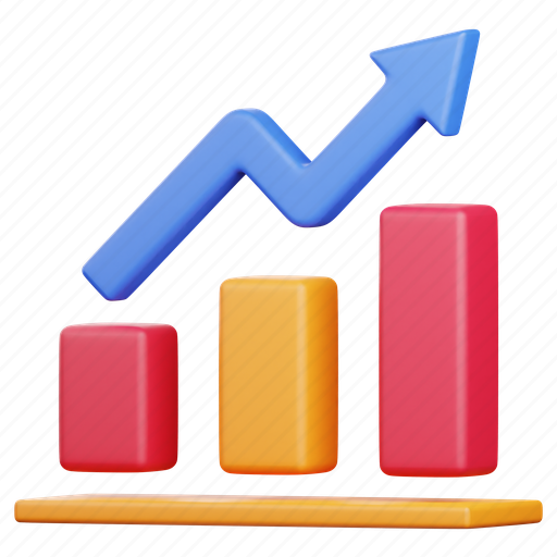Bar chart, chart, graph, analytics, statistic, increase, growth 3D illustration - Download on Iconfinder