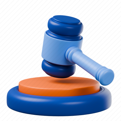 Gavel, low, hammer, justice, auction, legal, authority 3D illustration - Download on Iconfinder